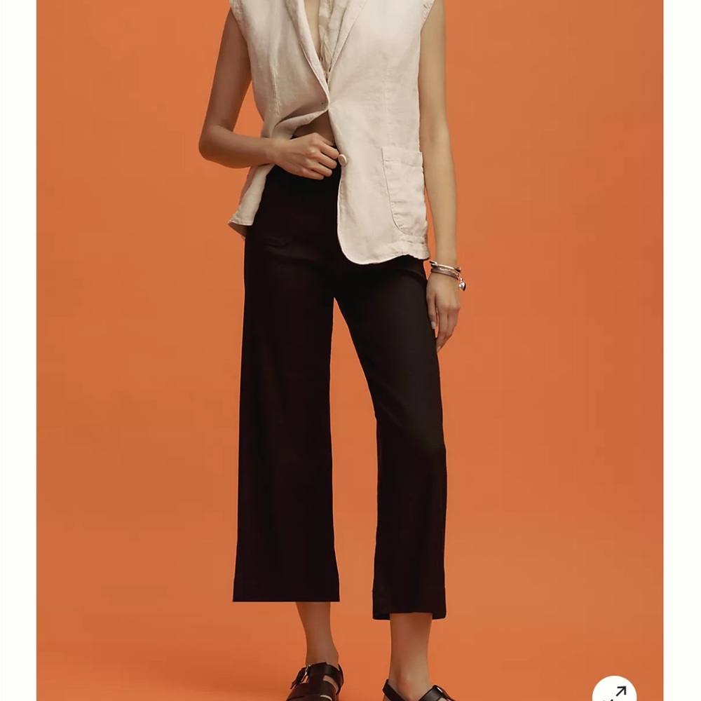 The Colette Cropped Wide Leg Pants by Maeve